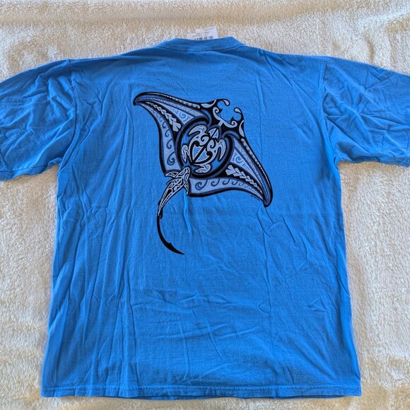 Men's stingray hawaiian t shirt *NEW* - Picture 5 of 6